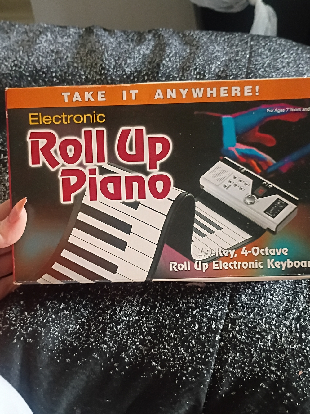 Electronic Roll Up Piano - Black & White